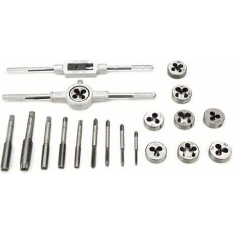 RHG 20 PCS Outil Pour Tarauder, tarauds et filières, Filetage Extracts de Vis, M3-M12 en Acier, avec Étui de Rangement