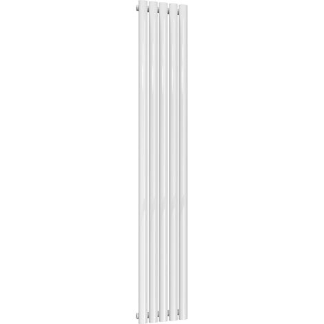 Reina Neval Single Vertical Aluminium Radiator 1800mm H x 286mm W White (1/2)