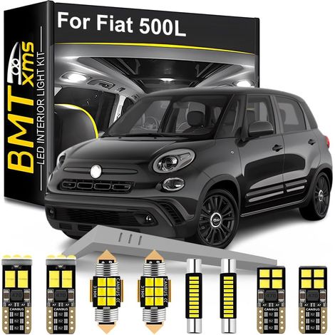 Kit d'éclairage LED intérieur pour voiture - Remplacement pour Fiat 500L 2013-2020, Fiat 500X 2015-2023 , éclairage intérieur blanc 6000K , 9 pièces (1/5)