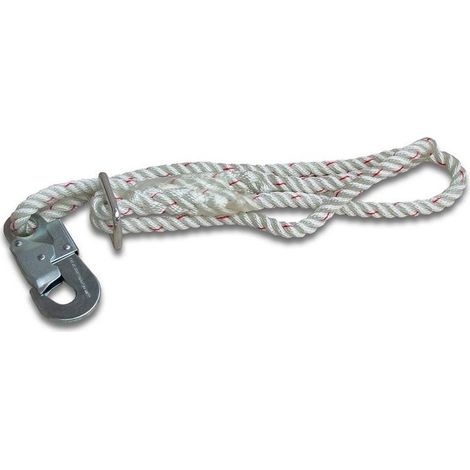 Newtec Geco 2 Cordino di Sicurezza Regolabile Fune Kernmantel Poliammide 12 mm 2 m EN 354 EN 358