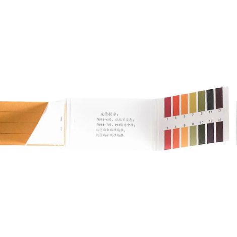 Tests acido-basiques sur papier (80 bandelettes par carnet) - Solution de test pH - Tests rapides de pH sur papier - Solution de test pH (1/5)