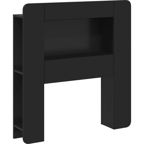Kopfteil-Schrank mit Speicher Schwarz Holzwerkstoff vidaXL
