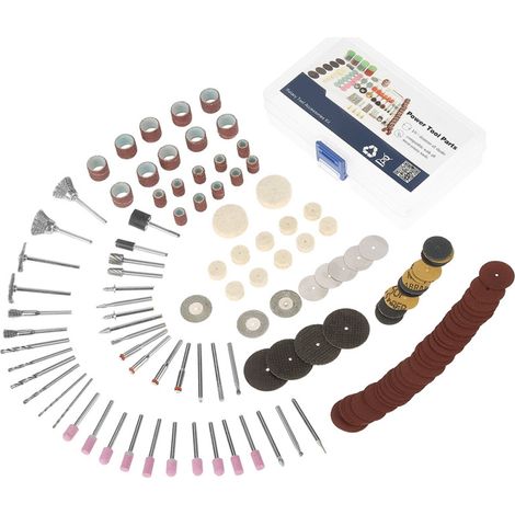 Beyamis Kit d'accessoires pour mini meuleuse électrique rotative (141 pièces) : meulage, polissage, perçage et découpe. (1/5)