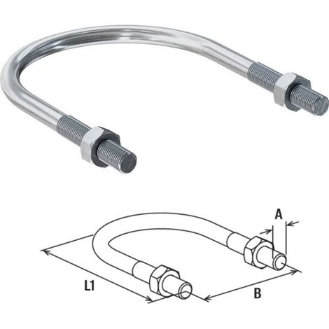 ETR 40-49 collare U-bolt con filettatura metrica 1"1/2 00024421 (1/3)