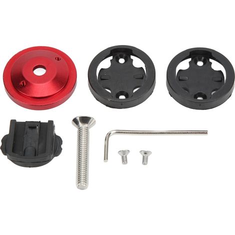 Support de compteur de vélo CNC anode 28,6 mm, diamètre de fourche avant, vis en acier inoxydable 304, fixation sur potence, cache-jeu de direction, rouge (1/5)