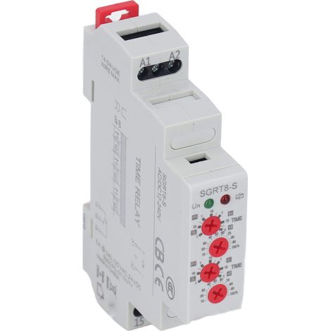 Relais temporisé multifonction électronique, minuterie cyclique répétitive avec voyant LED, 5A, AC/DC 12-240V (1/5)