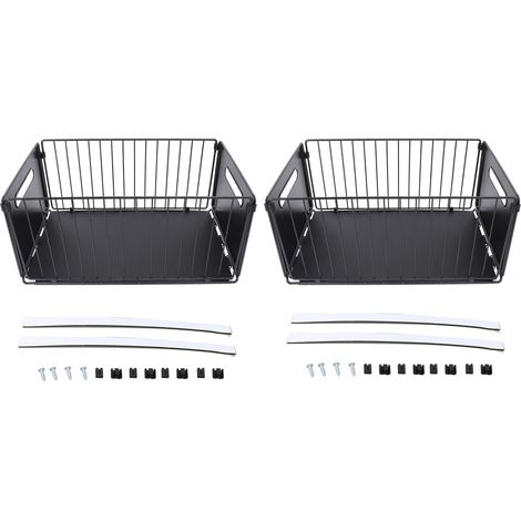 Set aus 2 verschiebbaren Gewürzregalen aus Metall, anpassbar unter der Spüle, spart Platz in der Küche