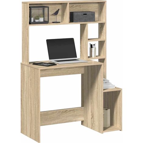Schreibtisch mit Regal Sonoma-Eiche 100x45x140 cm Holzwerkstoff