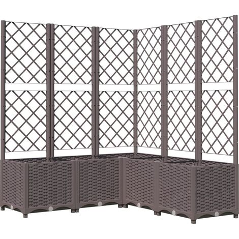 Maison Exclusive - Pflanzkübel mit Rankgitter Braun 120x120x136 c