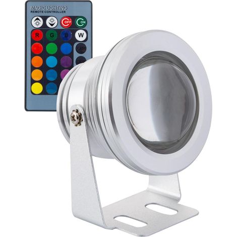 Ledkia – Spot LED extérieur 7W RGB – Indice de protection IP67 – Fixation au sol – Éclairage coloré pour jardins et piscines (1/3)