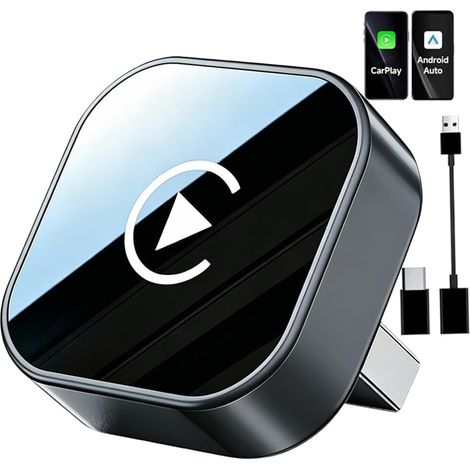 USB CarPlay sans Fil & Adaptateur Android Auto sans Fil, Plug & Play, Wi FI 5,8GHz, Mini et Stable Car Play Voiture , Typ C/USB Accessoire (1/5)