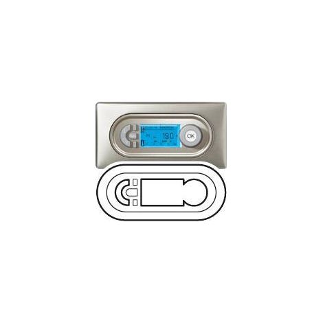 Enjoliveur gestionnaire d'ambiance thermostat programmateur blanc Céliane LEGRAND 068242 (1/2)