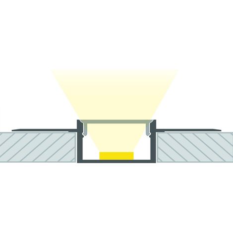 Ledkia – Profilé aluminium pour ruban LED jusqu'à 15 mm – Longueur 2 m – Aluminium anodisé pour dissipation thermique – Installation discrète (1/5)