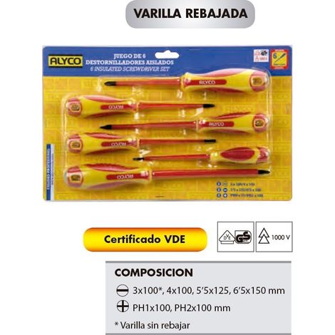JEU DE 6 TOURNEVIS ISOLÉS BLISTER