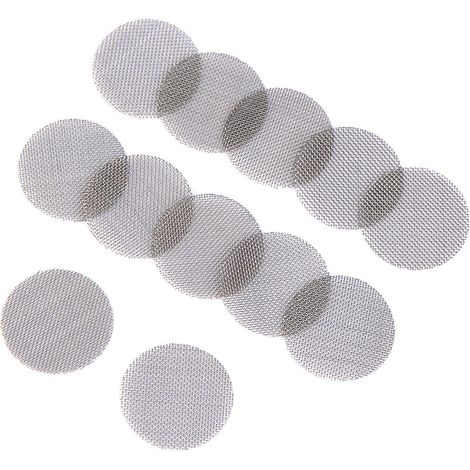 150 grilles de pipe en acier inoxydable de 15 mm pour filtres à fumer (1/5)