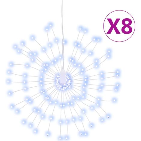 Étoile rayonnante de Noël,Décoration de Noël 140 LED 8 pcs blanc froid 17 cm CFW75052 (1/5)