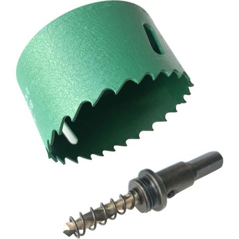 Scie cloche bimétallique avec dents de râteau positives pour couper le métal mou, le plâtre, le plastique, le bois, les panneaux de fibres (65 mm) (1/5)