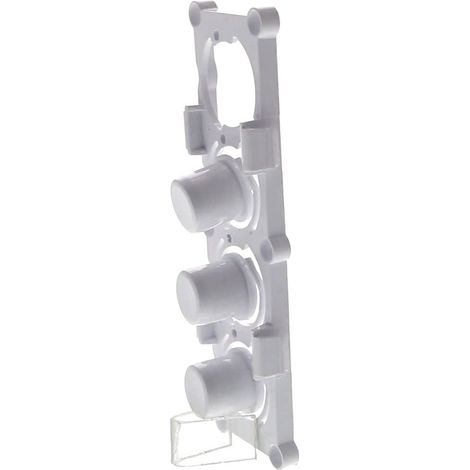 TECHWOOD, BOUTON Lave-Linge POUSSOIR Blanc (ensemble de 3 sur support) KUDA (1/2)