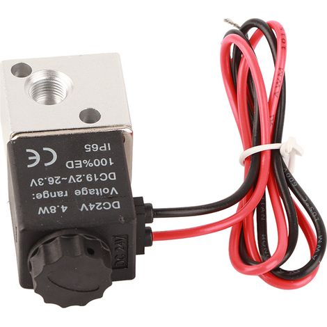Électrovanne 3 voies 2 positions 3V1-06 1/8" BSP, normalement fermée (DC 24V) (1/5)