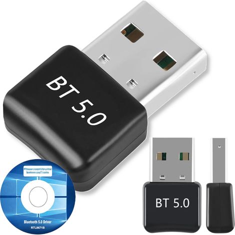 Adattatore Bluetooth 5.0 + EDR USB 2.0 Dongle Ricevitore BT Plug&Play 10m (1/5)
