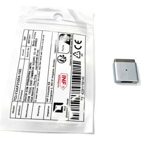 Adaptateur USB-C vers MagSafe 2 100W - Rechargez Votre MacBook Sans Effort - Noir Bleu (1/4)