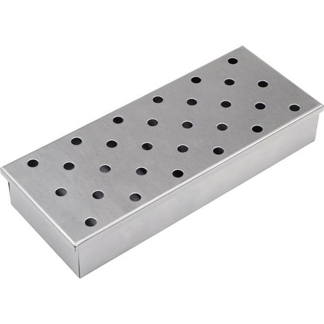 Fumoir Barbecue - 1 Pièce - Acier Inoxydable - Pour Copeaux De Bois - Gaz Et Charbon - 23 x 9 x 4 cm (1/5)
