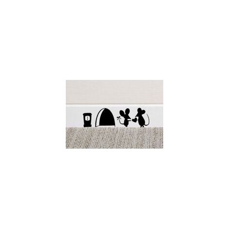 Crezuo Maus-Muster Vinyl-Wandaufkleber