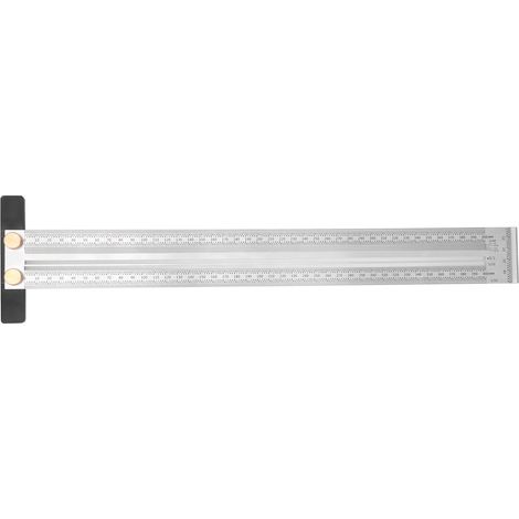 T-förmiges Lineal, Präzisionsmarkierer aus Edelstahl, 400 mm, Heimwerkerwerkzeug für Holzbearbeitung (1/5)