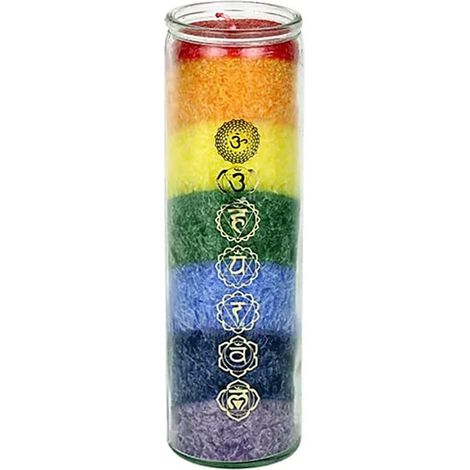 Bougie en stearine 100 heures - 7 chakras