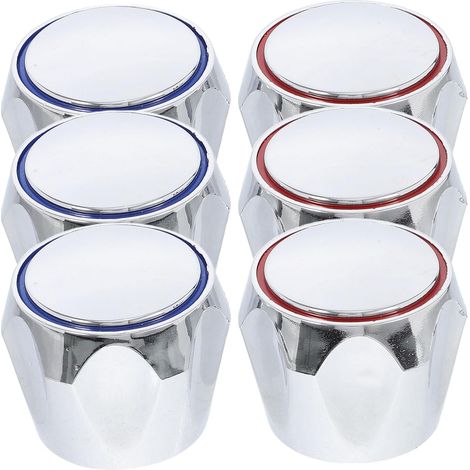6 Pièces Poignée de Robinet Chaud et Froid Abs, Remplacement (1/5)