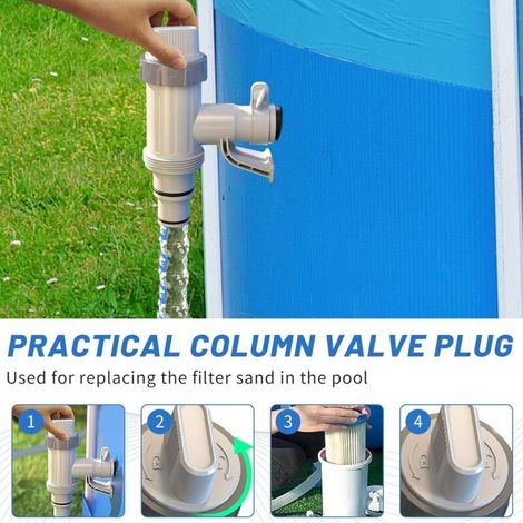 Plus Poolarmatur für Aufstellpools 2-in-1 Kolbenventil Ersatzteile für Aufstellpools und Pumpen (1/5)