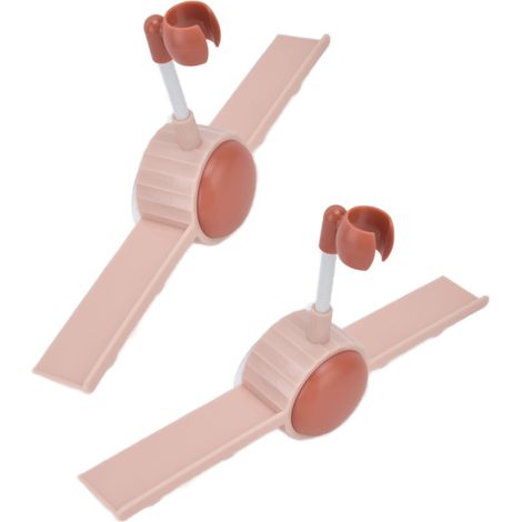 Wandmontierte Duschhalterung ohne Bohren, verstellbarer Duschkopfhalter, wasserdicht und feuchtigkeitsbeständig, Multifunktionshaken inklusive, 2er-Set in Rosa. (1/5)