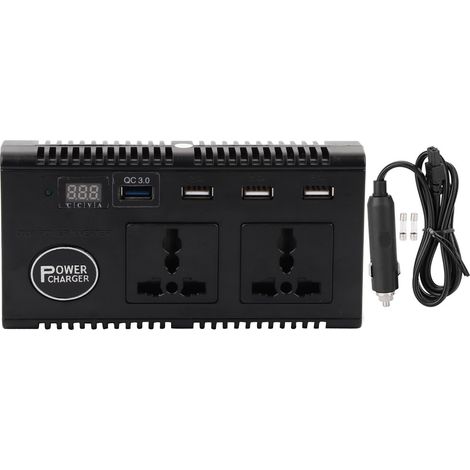 Convertisseur de tension voiture 12V 24V CC vers CA 220V 200W avec prise et annonce vocale (1/5)