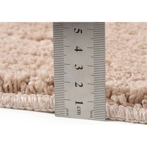 Tapis de porte absorbant en fibres ultrafines, confortable, semi-circulaire, couleur unie (1/5)