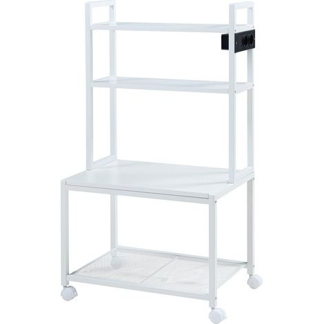 Soporte para impresora con ruedas 100 x 55 x 38 cm blanco 030010705 (1/5)