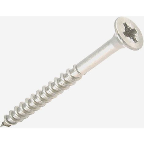 Vis bois tête fraisée inox A2 – Empreinte Pozidriv Ø4 mm x 30 mm (lot de 12 pièces)