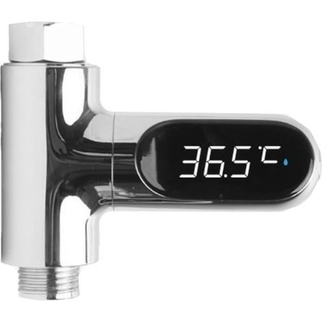 Digitales LED-Duschthermometer, digitaler Duschtemperaturmonitor, eigenständiges intelligentes Netzteil für Handbrausen (zweite Generation) (1/5)