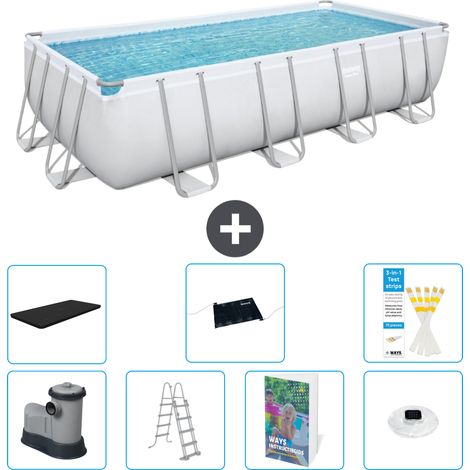 Bestway Bestway Power Steel Rectangulaire - 549x274x122 cm - 8-pièces S598 (1/4)