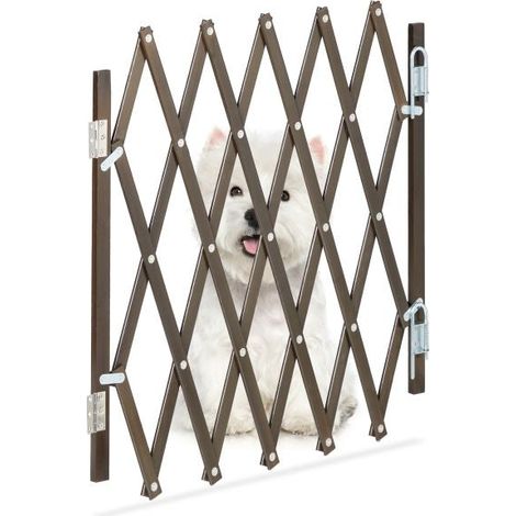 Barriere extensible pour chien marron