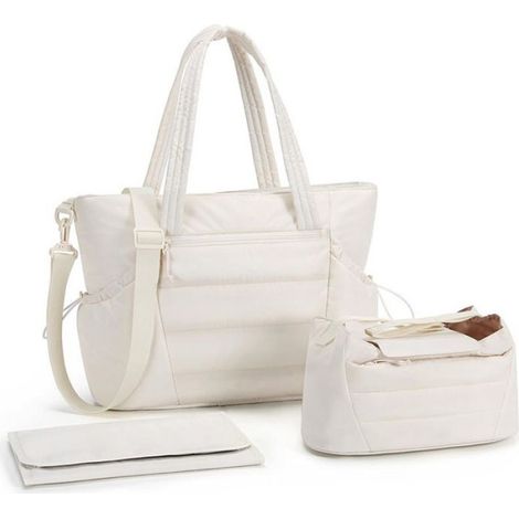 Sac à langer grande capacité avec sac de rangement – Noir – 47 x 16 x 32 cm (1/5)