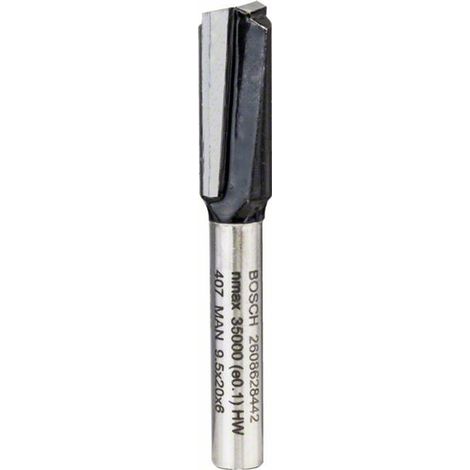 Bosch Nutfräser Standard for Wood 6 mm D1 9,5 mm L 19,5 mm G 51 mm