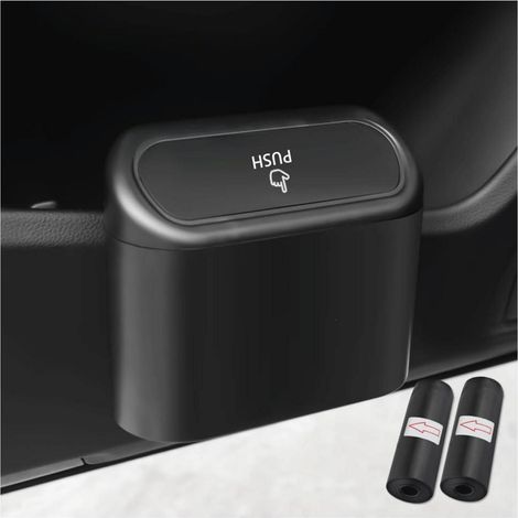 Auto Mülleimer mit Deckel, 1,3L, inkl. 30 Müllsäcke, für Auto Innenraum & Aufbewahrung (1/5)