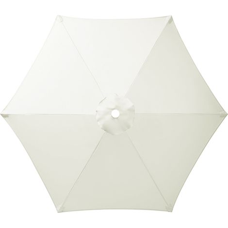 Toile de Remplacement pour Parasol 6 Branches, Parasol de Jardin Anti-UV et Imperméable, Remplacement de Toile de Parasol( Ivoire,300CM)