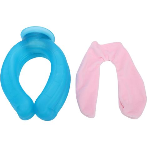 Bouillotte en Forme de U, Coussin Chauffant pour le Cou en PVC pour Thérapie Chaude et Froide avec Housse Souple Amovible, Sac D'eau Anti-fuite de 900 Ml pour la Maison, l (1/5)