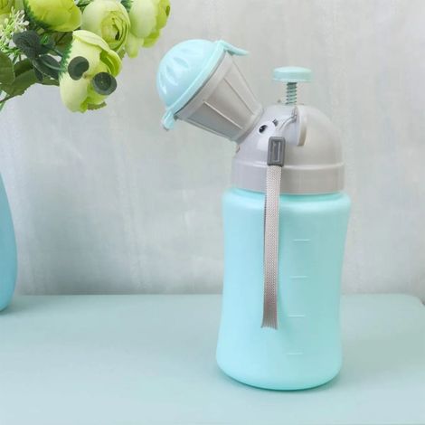 Urinoir d'urgence 500 ml pour bébés, portable, lavable, idéal pour les voyages, la voiture, le camping, bleu, pour garçons (1/5)
