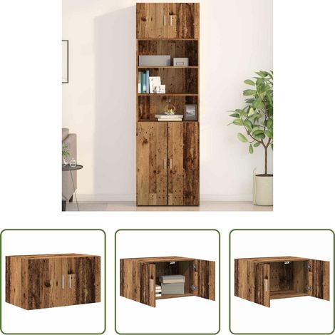 Holz -  Wandschrank Altholz 70 x 42,5 x 40 cm Holzwerkstoff (1/5)