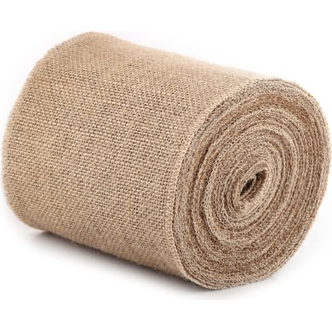 Rustikaler Tischläufer aus Jute, 10 m lang, 15 cm breites Band