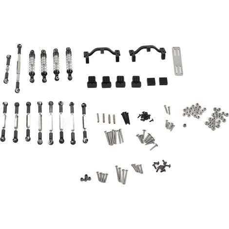Kit de Suspension en Alliage d'Aluminium pour RC, Amortisseurs et Tirants pour WPL C24 C14 C14K C24K, Noir (1/5)