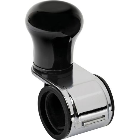 Revolve, pomello volante in alluminio anodizzato nero, staffa cromata (1/2)