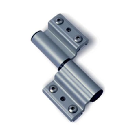 Paumelle porte-fenêtre alu FAPIM pour dormant 14x18 - gris ral 9006 - 5671-G5